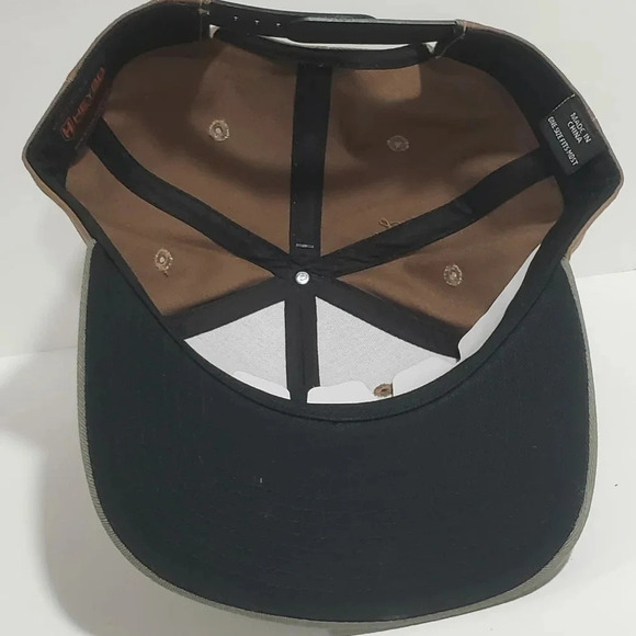 Heybo Brown/Olive Green Mens Snapback Hat With Felt Deer Patch,NWT. - Picture 4 of 7